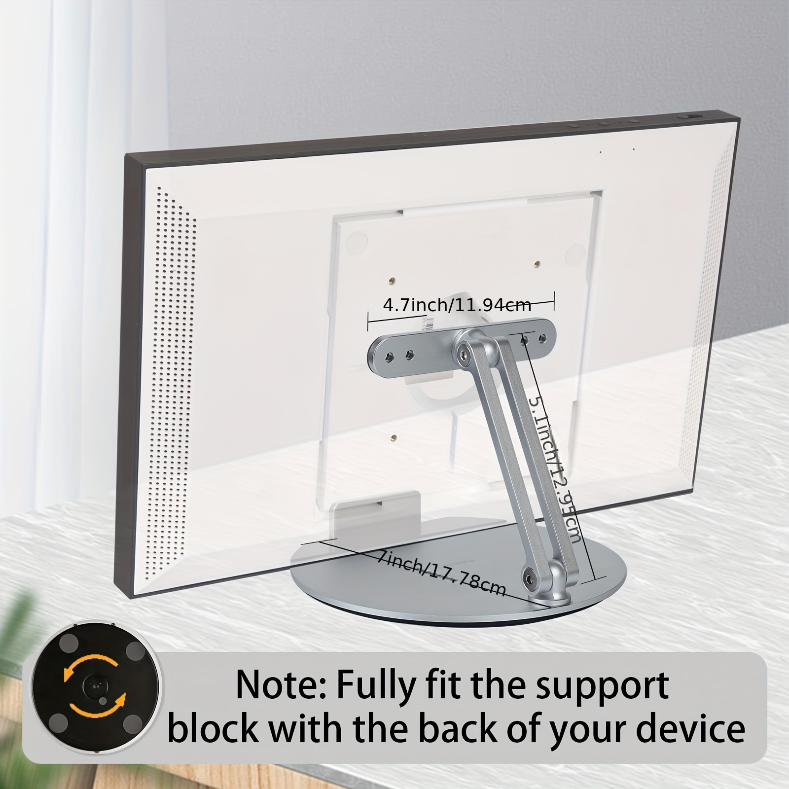  For  Echo Show 15 Holder 360° Adjustable Aluminium Alloy  Wall Folding Telescopic Support Simply Forward or Back to Improve Viewing  Angle (Black) A364 : Electronics