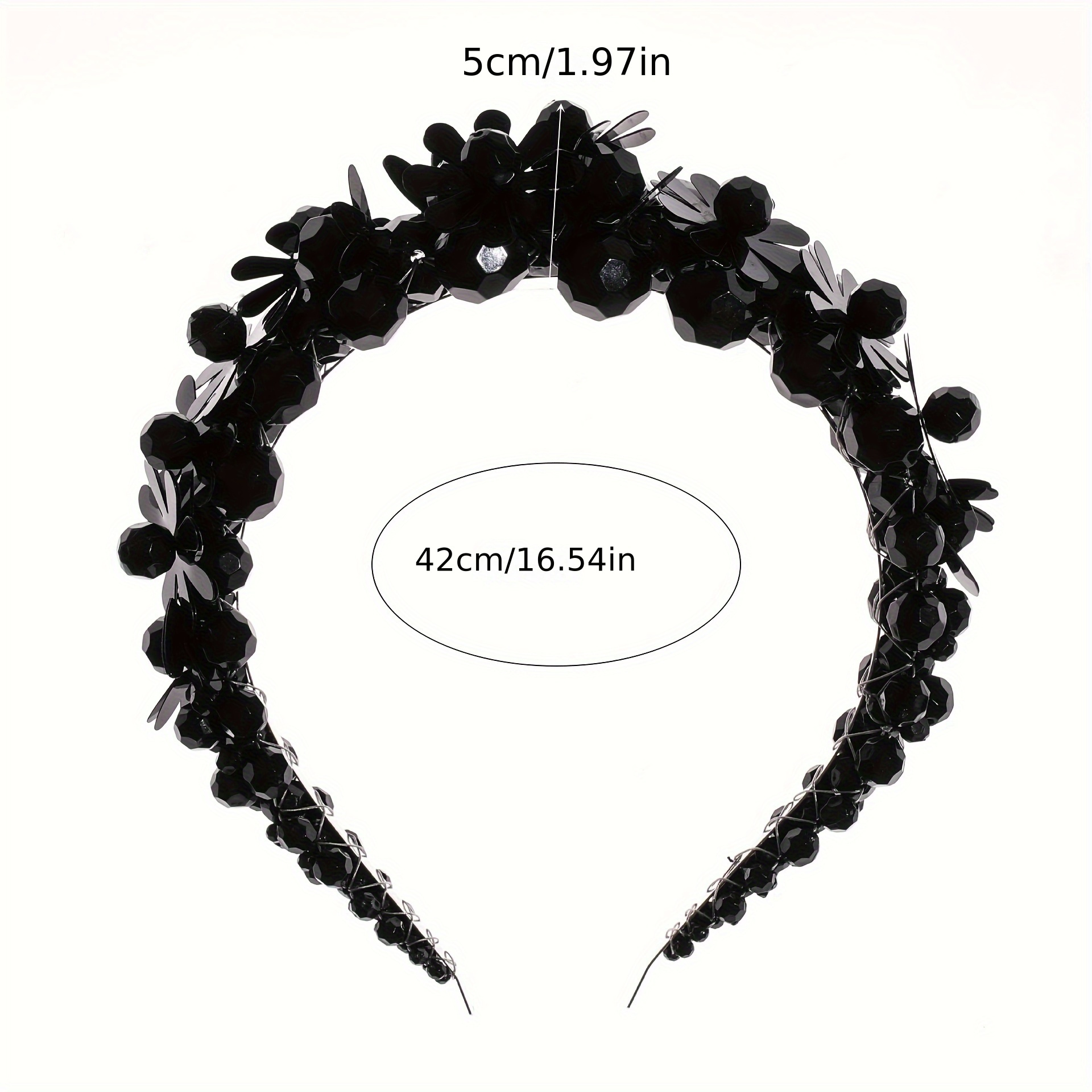 1pc high end rhinestone headband exquisite shiny beads hair hoop bridal wedding dress hair accessories