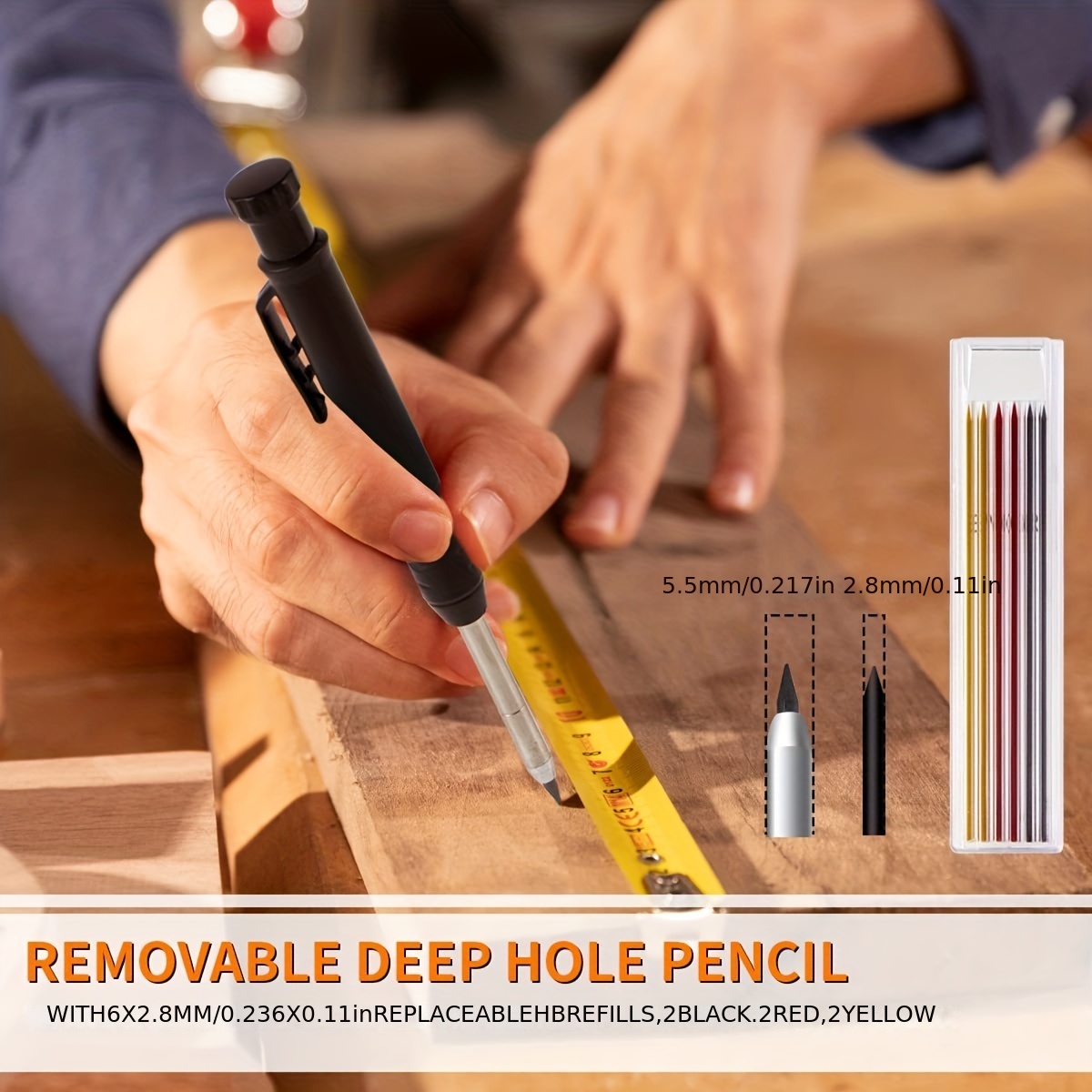 Multifunctional Scribing Pencil Tool Portable Adjustable Clip Design Scribe  Tool DIY Woodworking Profile Measure Gauge