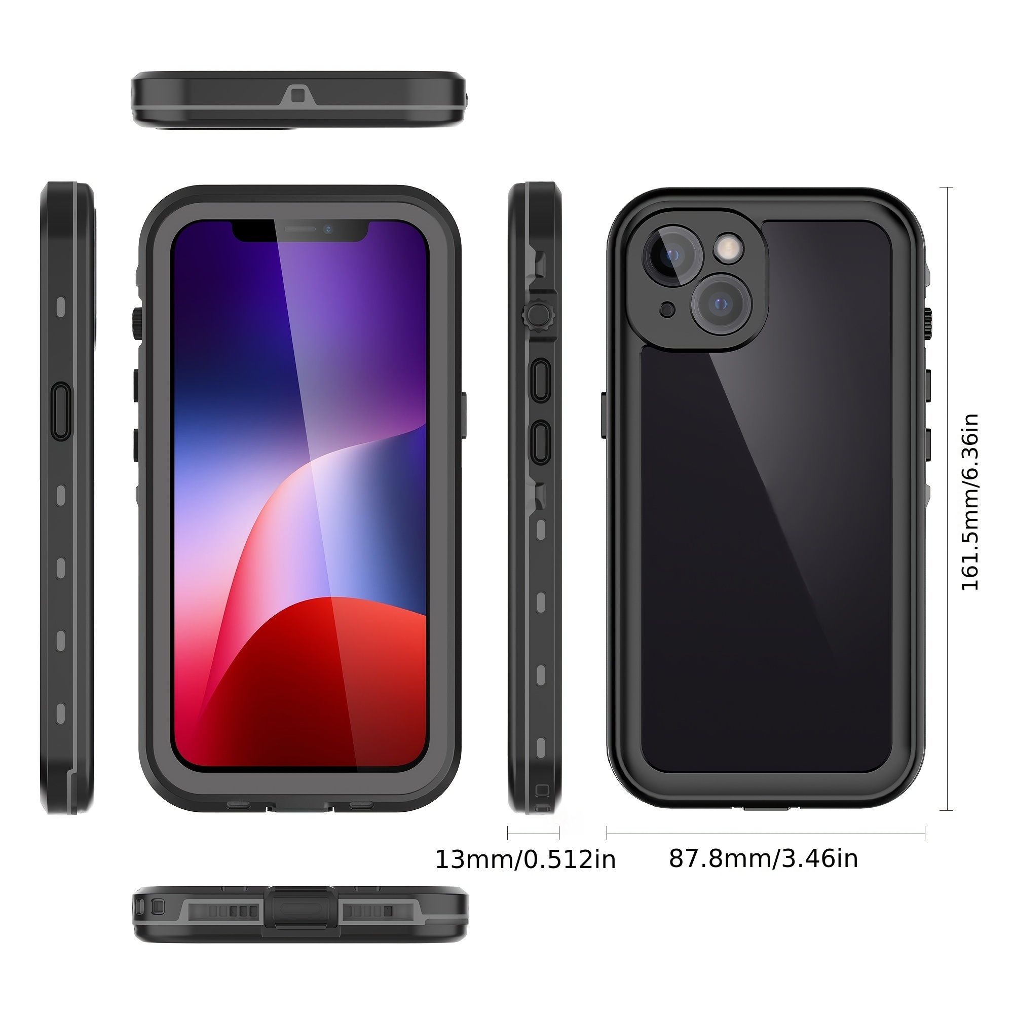 Phone Case: Dots Series Multiple Colors Rugged Fully Sealed Ip68 Professional Phone Case For Iphone13promax 13pro 13 13mini 15promax 14promax 12promax 11proamx 16promax 17pro 17 Air
