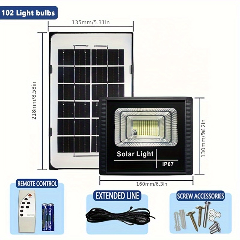 TEMU Highlight Solar Lighting Lamp Household Garden Lamp Led Outdoor Floodlight Street Lighting Lamp