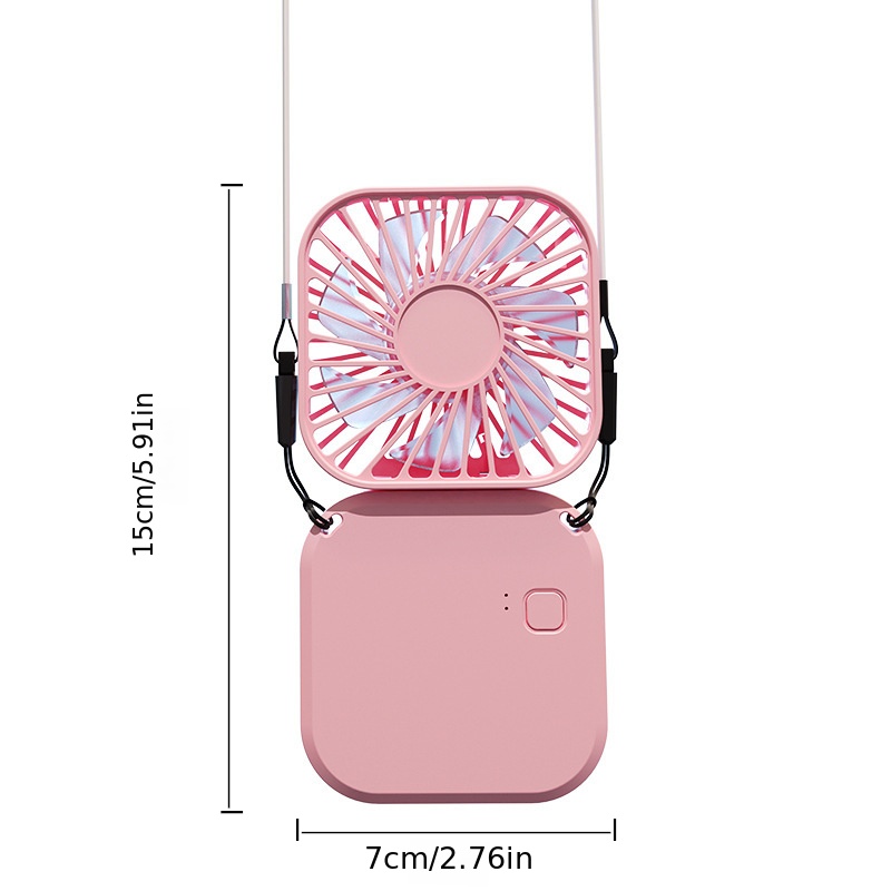 Mini Folding Hanging Neck Fan Foldable Hanging Neck Fan Mini Folding Personal Fan, 3 Speeds USB Charging For Travel Indoor And Outdoor details 9