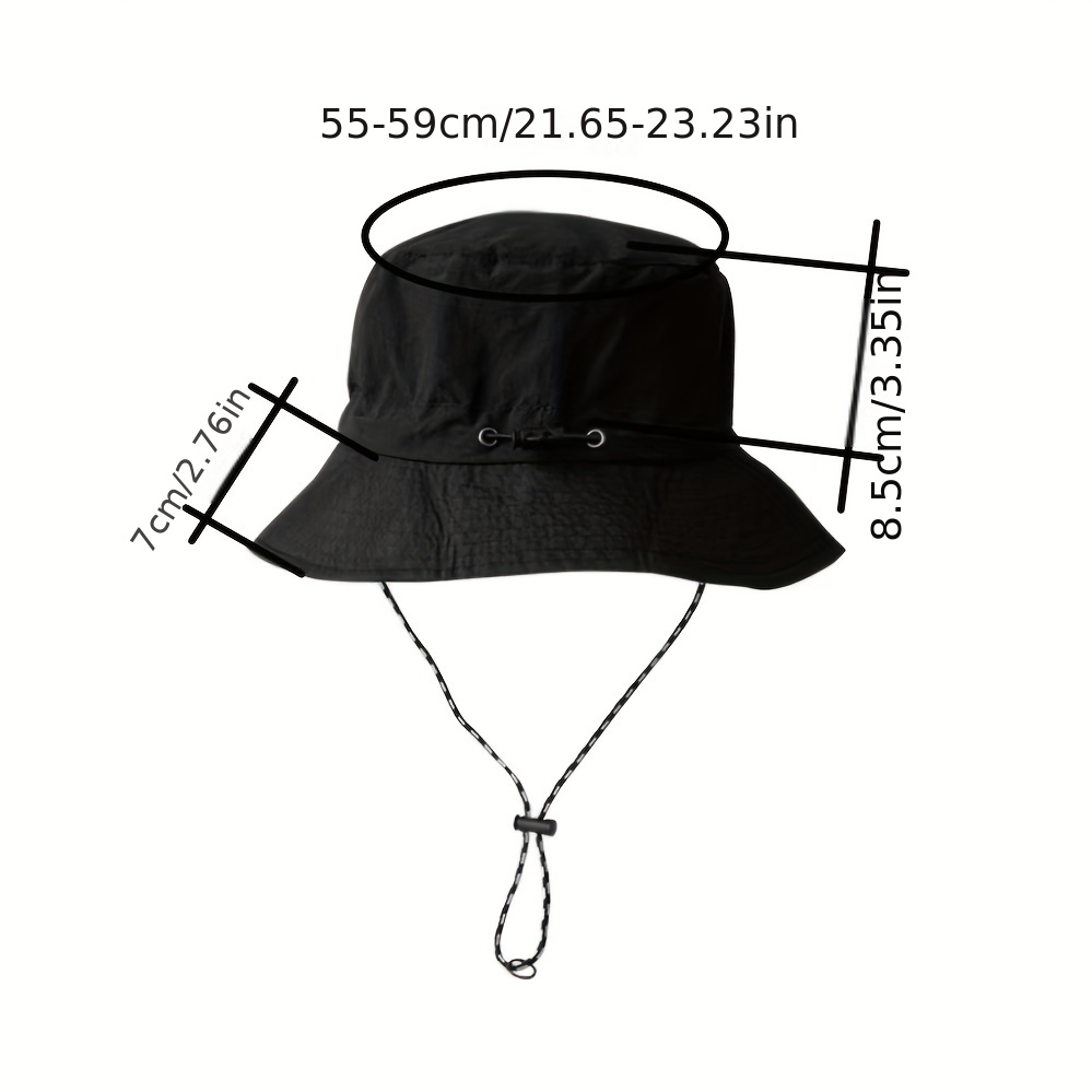 Outdoor Bucket Hat With Chin String Climbing Water Resistant Quick