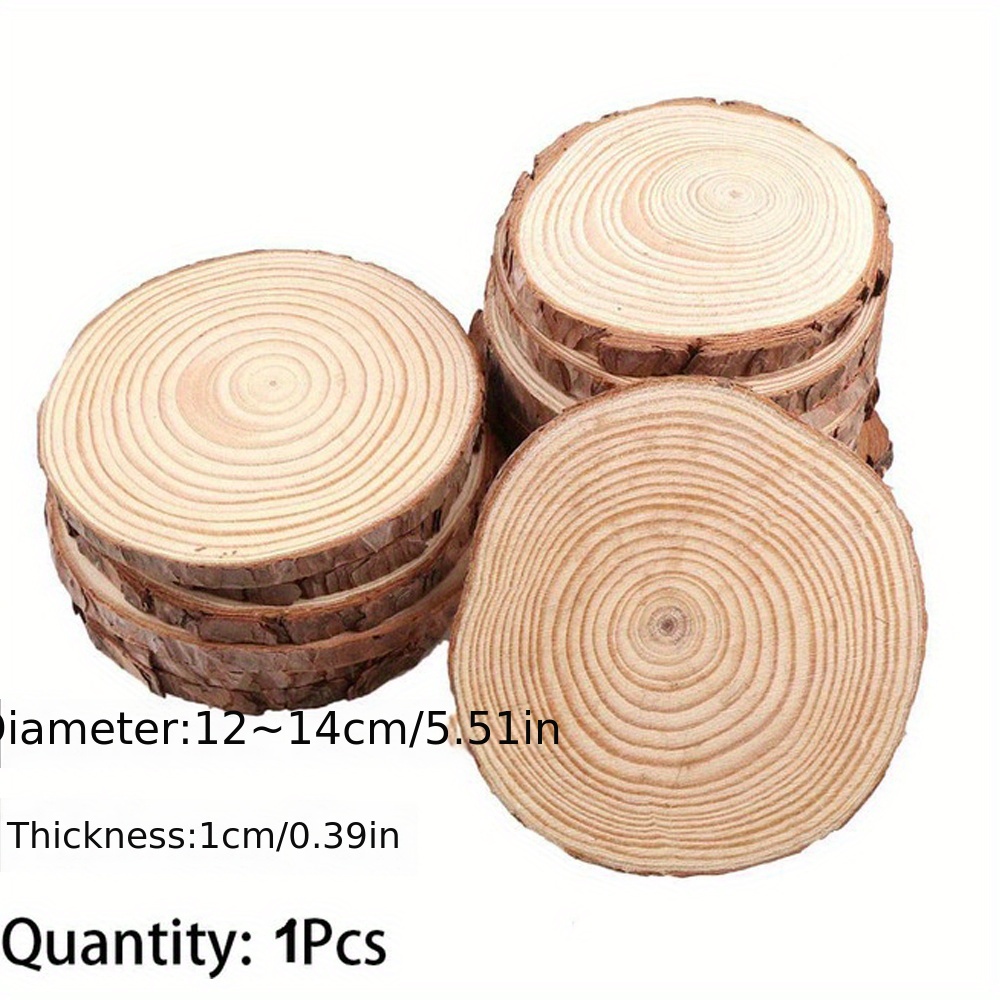 round tree unfinished natural wood slices