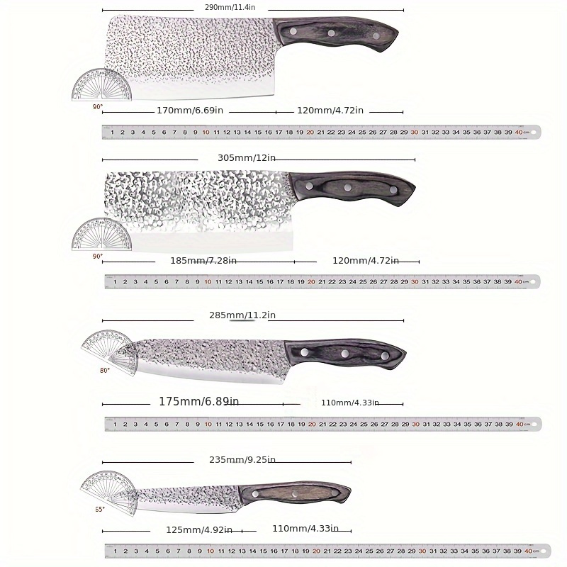  Juego de cuchillos de cocina, juegos de cuchillos de 18 piezas  para cocina con bloque y afilador, juego de cuchillos de acero inoxidable  con barra de cuchillo, 6 cuchillos de carne