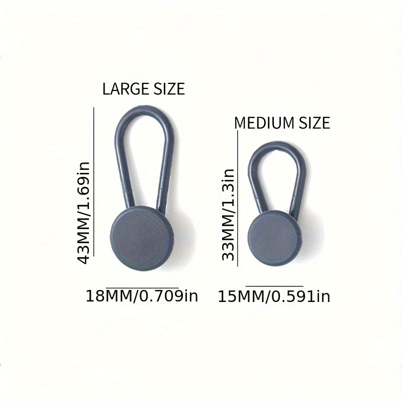 6-Pack Universal Fit Waistband Extenders, No-Sew Detachable Denim Button Extenders, Adjustable Elastic Waistband Buttons for Jeans, Casual Street Style, Plastic, for Daily Commute, College, Outings