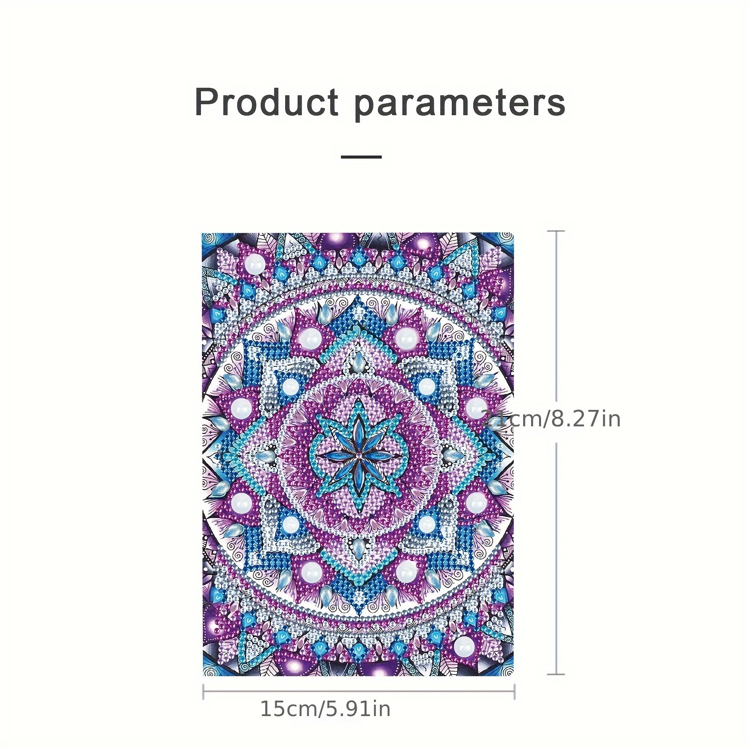 5D Diamond Painting Notebook Kits Mandala Flower Cover Leather DIY Special  Shaped Journal Sketchbook Cross Stitch Diamond Art Hardcover Dairy Book