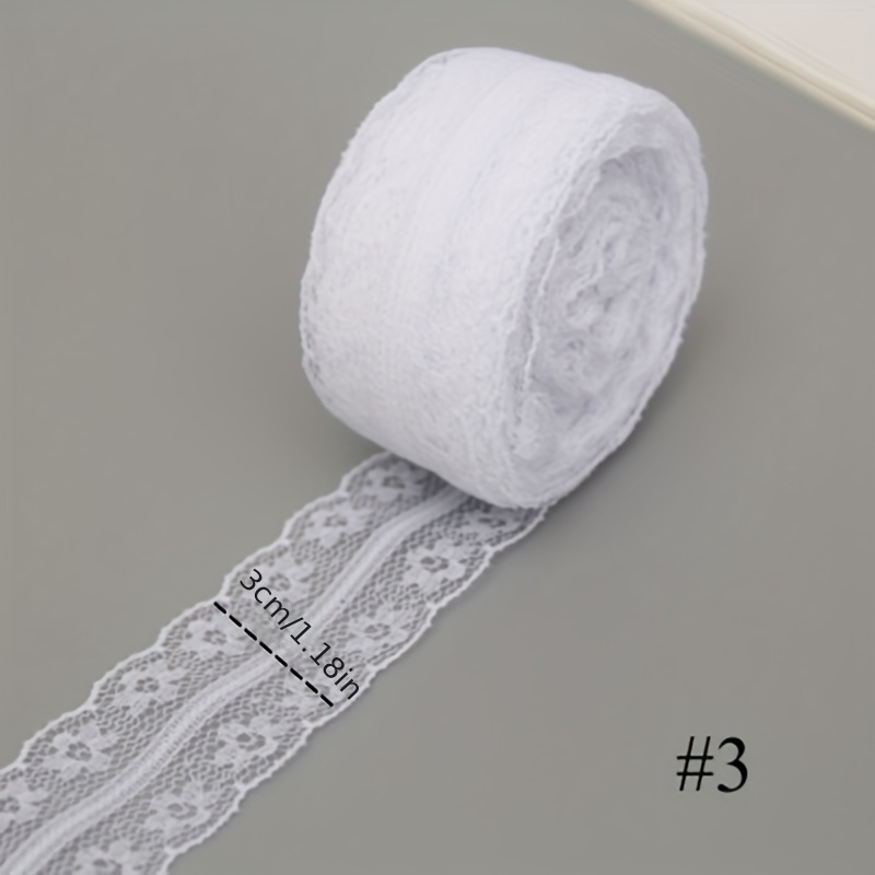 10 Meters One Roll White Lace Wide Ribbon Lace Fabric Lace - Temu  Philippines