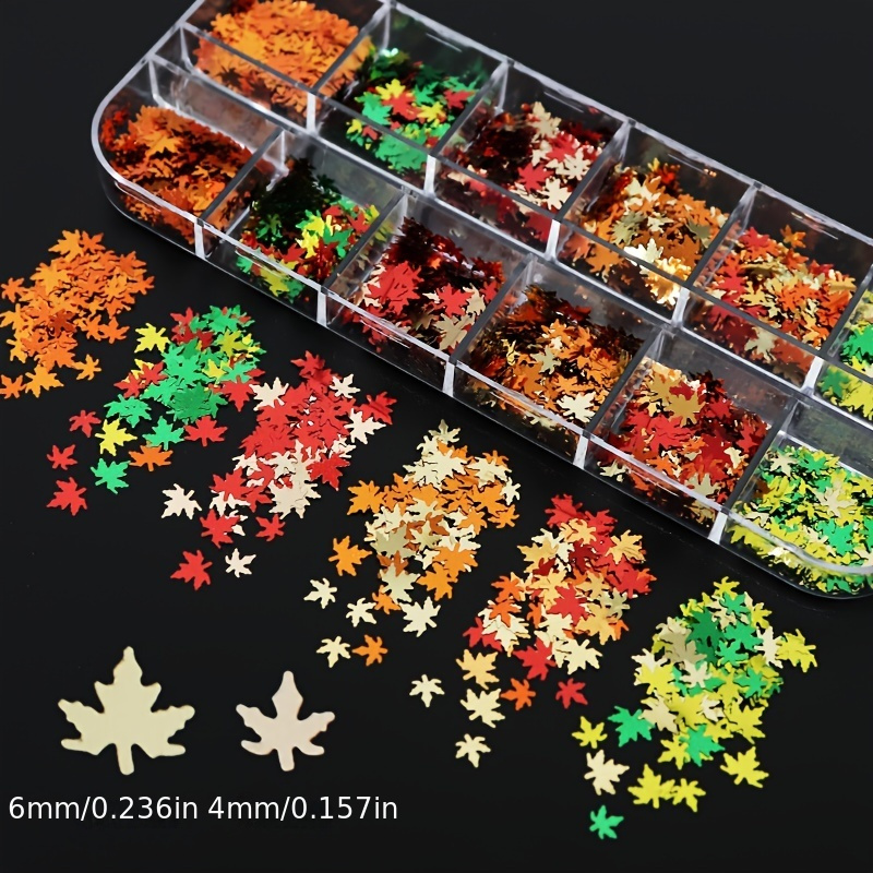 Maple Leaves Glitter Sequins Mix Size Epoxy Resin Filling - Temu