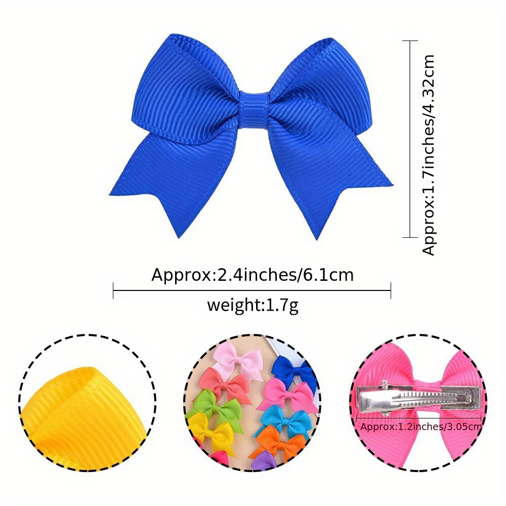 10pcs Adorable Baby Girls Bow Hair Clips - Perfect For Stylish Headwear, Ideal choice for Gifts