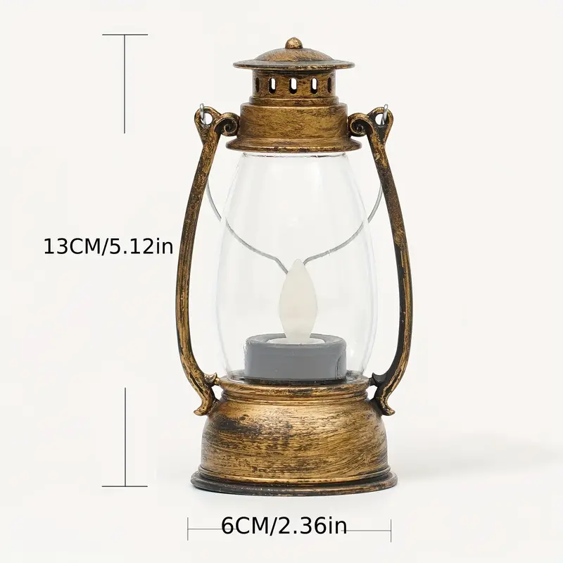 Mini Vintage Horselight Portable Wind Light, Small Night Light Atmosphere Candle Light, LED Swinging Candle Light, LH003LED Swing Light, Hanging Light (With 3*AG13 Battery Powered) details 2