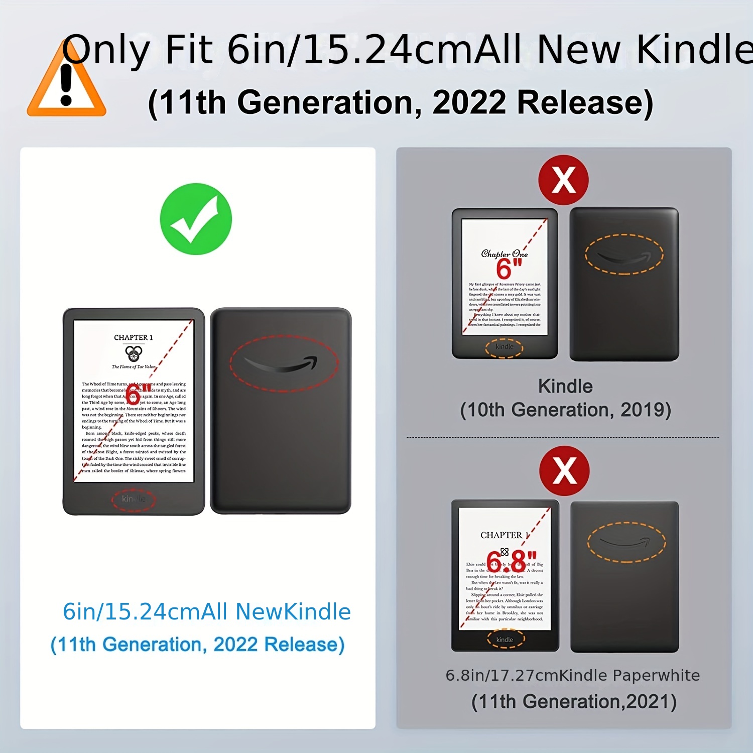Funda Transparente Kindle 6  11. ª Generación 2022 - Temu