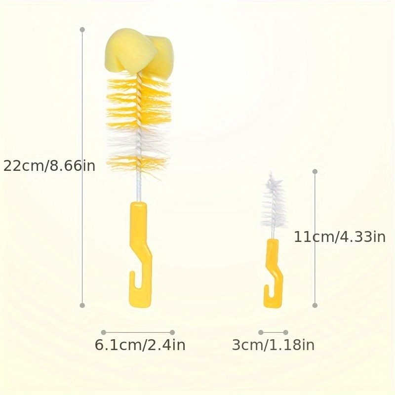 Spazzola Per Biberon Con Testa In Spugna, Spazzola Per Tazze In Nylon  (colore Casuale) - Temu Italy