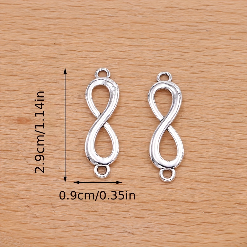 Antique Silver Plated Infinity Charms Connector Loop Shape - Temu