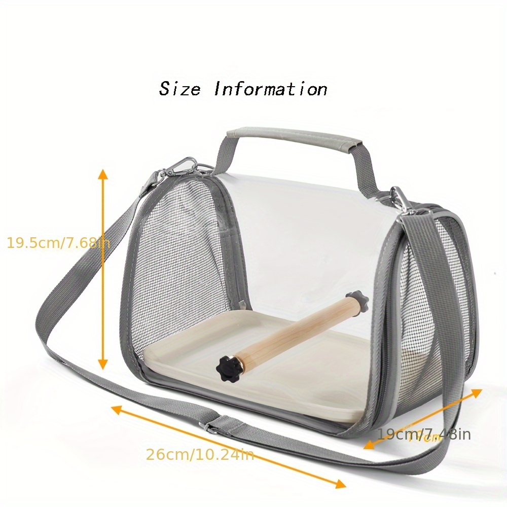 E-shop Atmungsaktiver Transparenter Vogelträger - Vielseitige Umhänge- & Handtasche für Papageien, Tauben, , Hamster, Eidechsen - Strapazierfähiges PVC