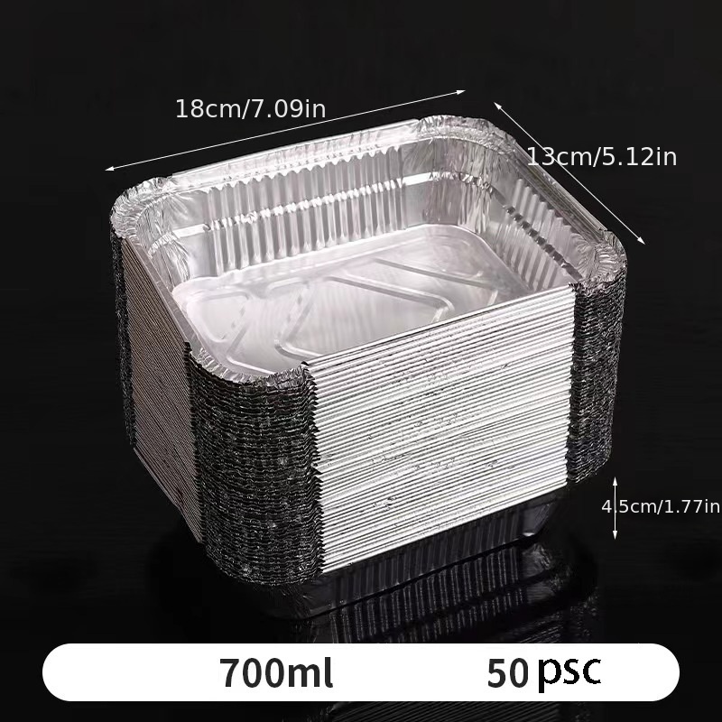 VerPetridure 750Ml/20Pc Disposable Commercial Bbq Tinfoil Box Grilled Fish Aluminum  Foil Box Packaging Lunch Box Disposable Commercial Commercial Tin Box  Grilled Fish Aluminum Foil Box Packing 