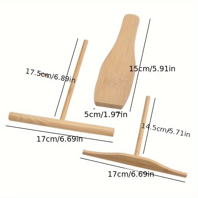 Crepe Batter Rake Crepe Spreader And Spatula Kit, Dough Spreader Crepe  Making Tools, Crepe Spreader And Spatula Set, Wooden Pancake Spreader T-  Shape Scraper Stick, Kitchen Tools - Temu