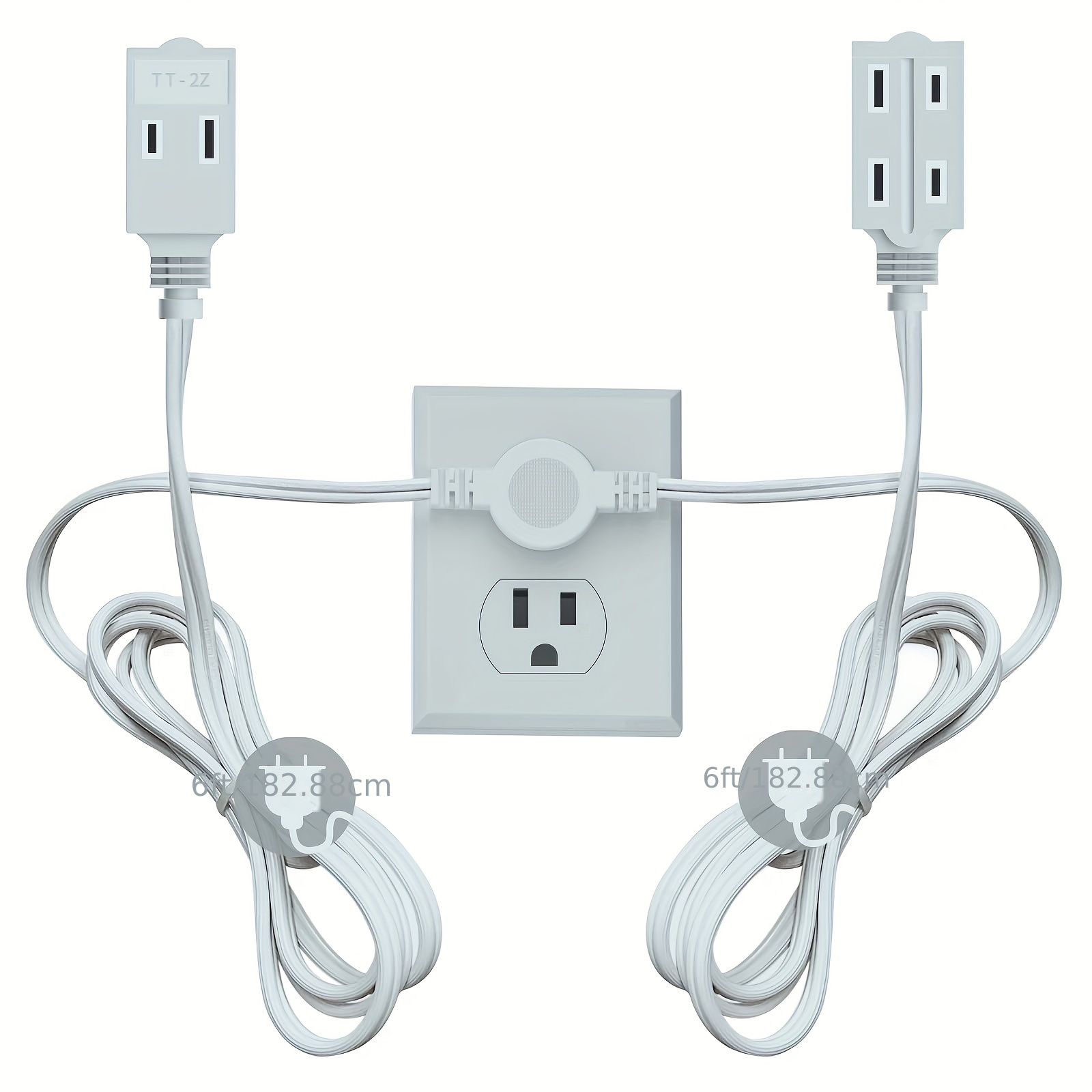 Flat Extension Cord With Duplex Outlet