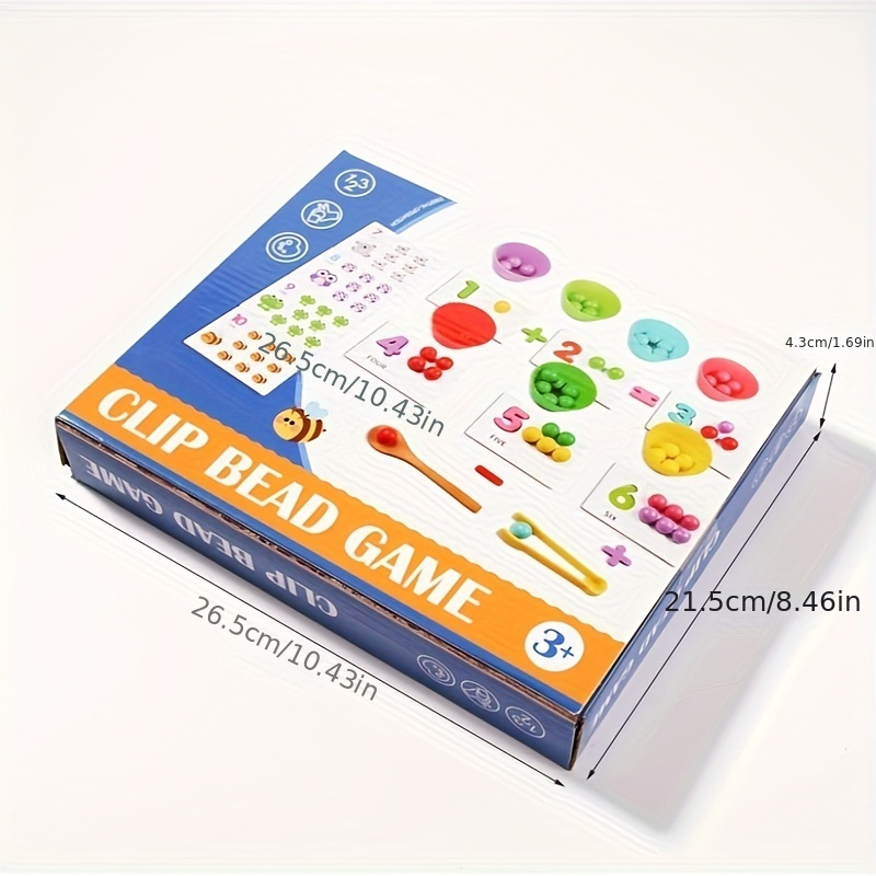 1 pack rainbow color sorting stacking color puzzle toys maths counting toys color sorting games matching games math learning educational toys clip beads game toys with wooden beads great gifts 2