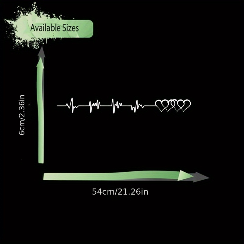 Heartbeat Heart Car Windscreen Sticker Decal For Auto Vechicle Jdm Racing Car Windshield Vinyl Decor