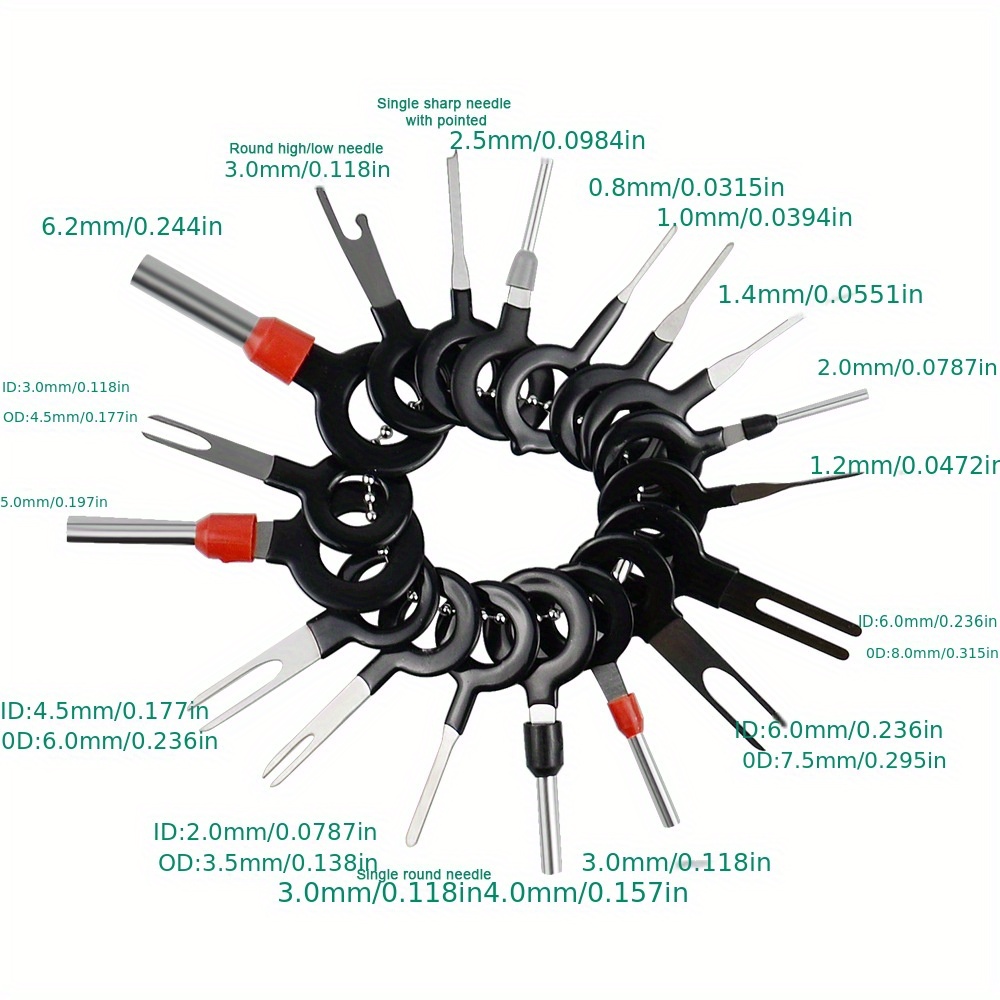Terminal Removal Tool Kit 96 Pcs Depinning Tool Electrical Connector...