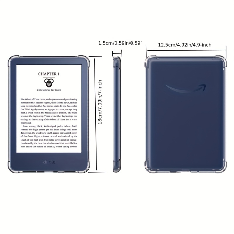  Funda transparente para Kindle Paperwhite de 11ª generación  2021 de 6.8 pulgadas y cubierta trasera de TPU Signature Edition, esquinas  de parachoques, funda protectora delgada para Kindle de 11ª : Electrónica