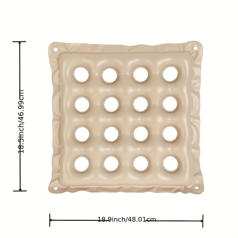 Inflatable Waffle Cushion for Pressure Sores - Inflatable Air Seat Cushion  for Pressure Relief - Pressure Ulcer Cushion for Chair & Wheelchair