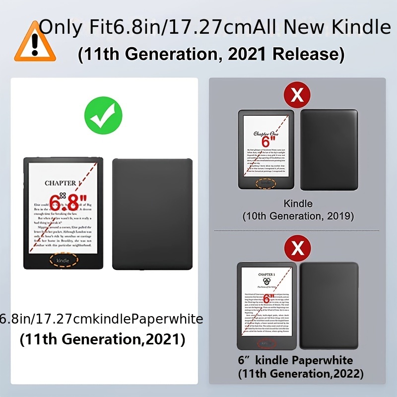TQQ Funda transparente para Kindle de 11.ª generación 2022 de 6 pulgadas  (no compatible con Kindle Paperwhite/Oasis), delgada, suave, flexible, de