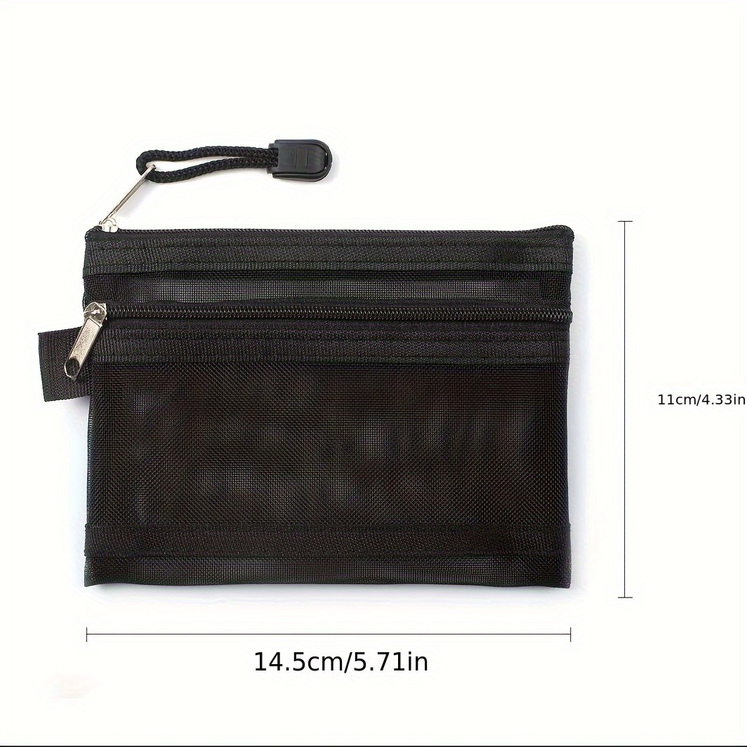 TEMU Bolsa de Almacenamiento de Malla Capa, Porta Licencia de Conducir Portátil, Organizador de Pasaporte y Libro de Registro Familiar, Portatarjetas