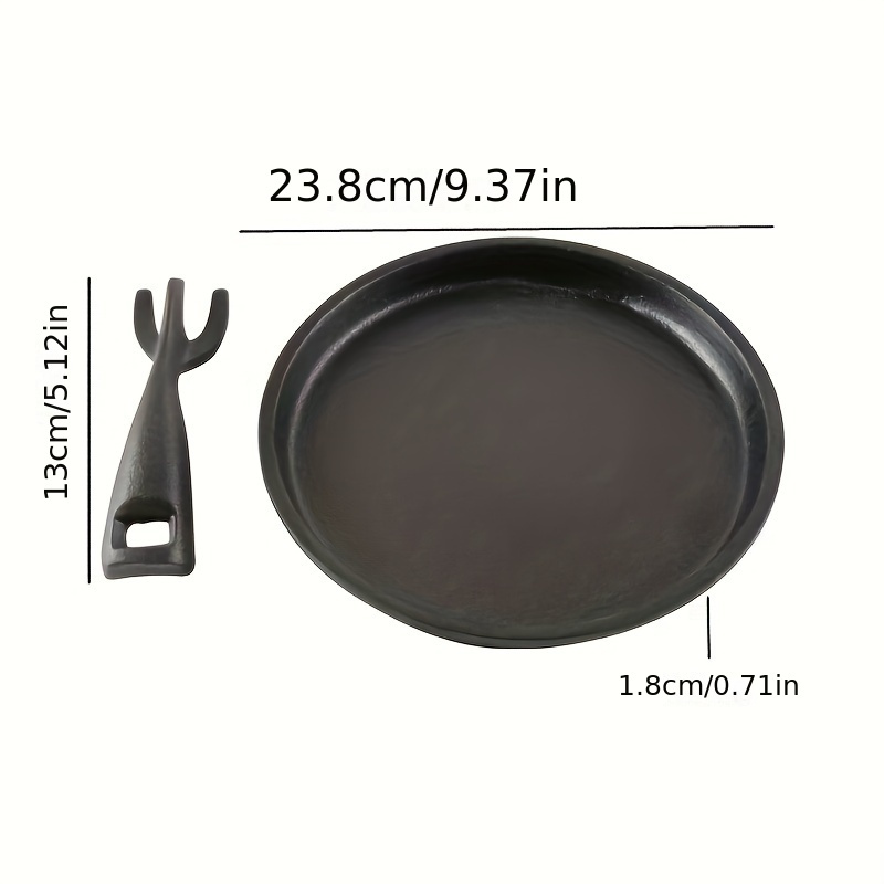 Steak Frying Pan Thickened Cast Iron Barbecue Grilling Plate - Temu