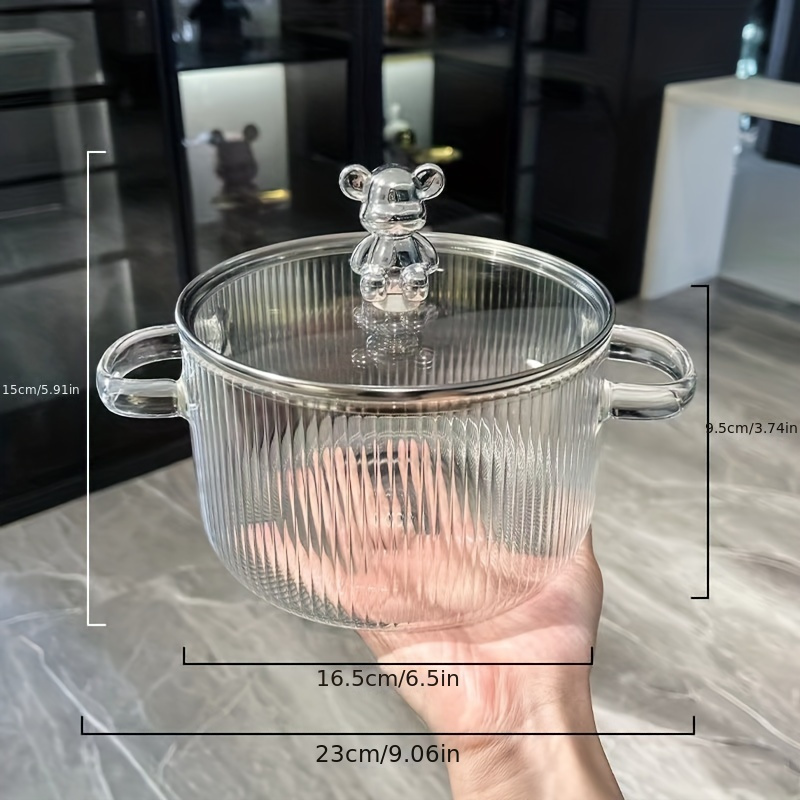 Glass Pots For Cooking, Heat Resistant Glass Saucepan Glass Pot