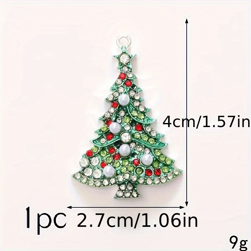 1pc Alloy Ancient Silver Christmas Tree Decoration Pendant Santa Key Chain  And Christmas Decoration Accessories