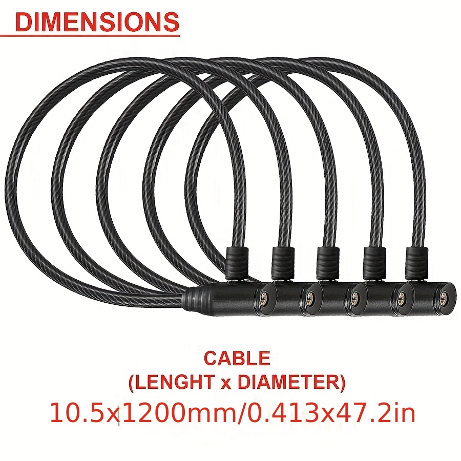 5pcs, Bicycle Lock, , Blue, Red, Black, Anti-theft, For Mountain Bike, Motorcycle, Scooter