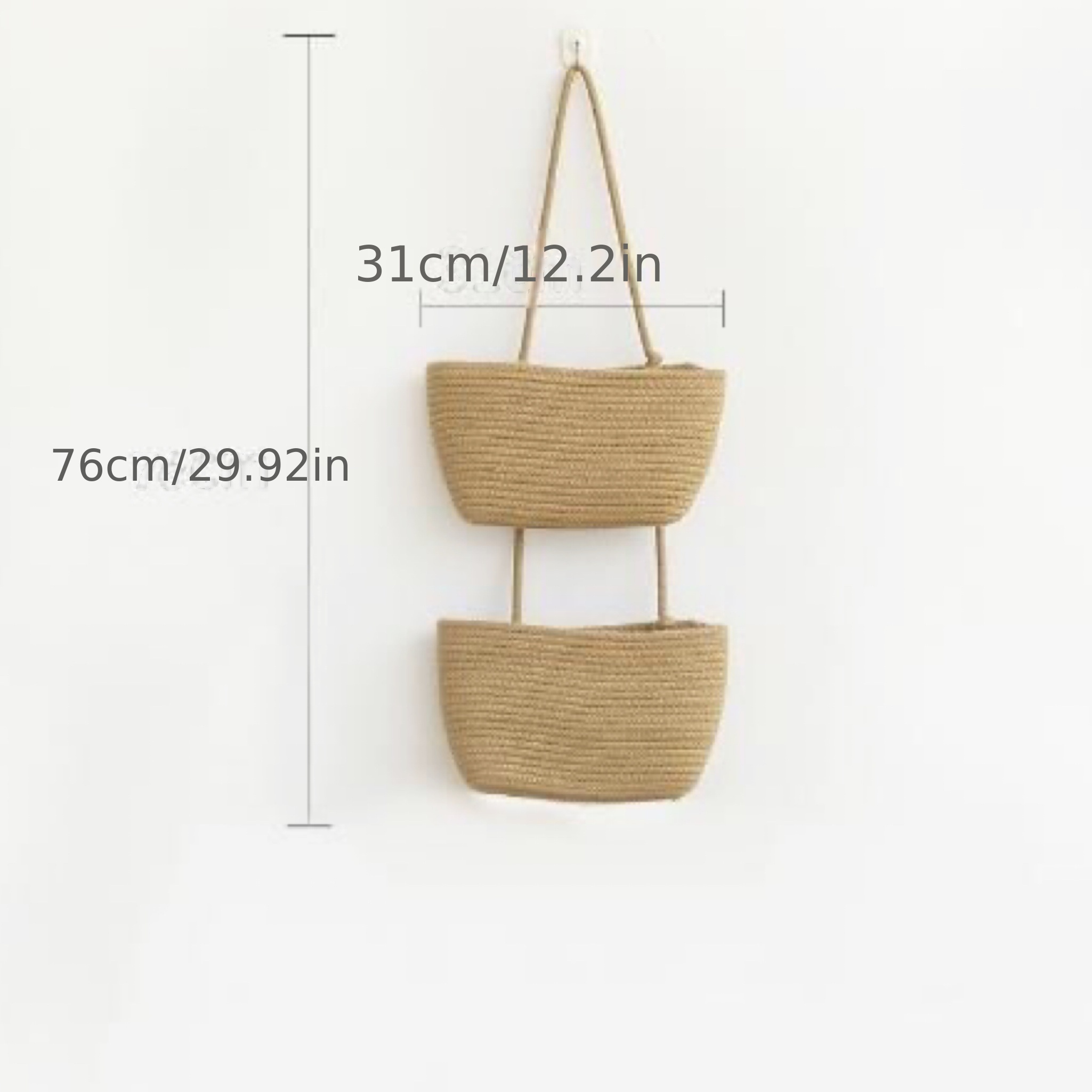 petit panier tresse suspendu rangement salle de bains muubs