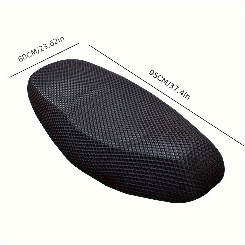 Image of 1pc Anti-slip Breathable Cellular Grid Seat Cover Battery Car Sun Protection Cushion Cover Electric Motorcycle All Universal