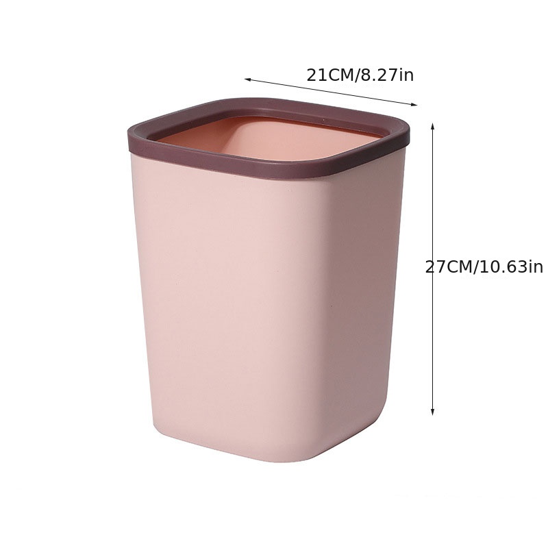 Nordic Contrast Trash Can Square Garbage Bin