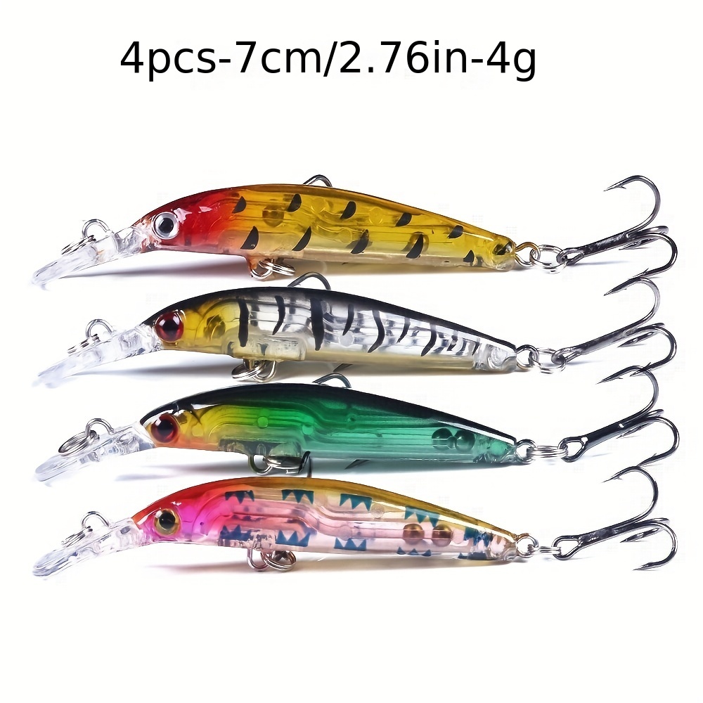 Proaovao Lures Kit Minnow Lures Minnow Crank Bait Fishing Tackle Topwater  Baits for Bass Trout Saltwater/Freshwater