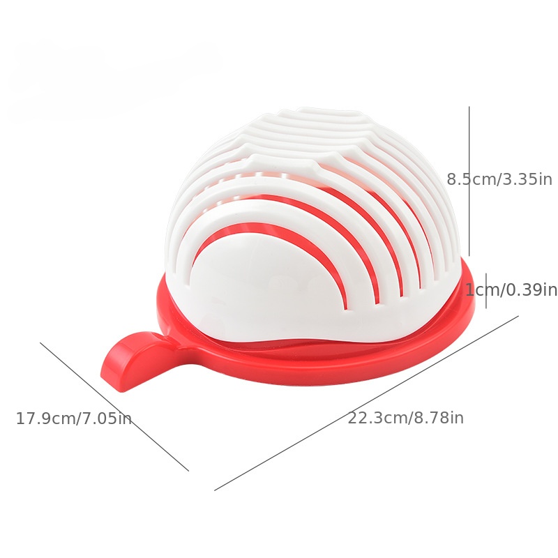 Plastic Salad Vegetable Cutting Bowl Household Fruits Vegetable Cutter  Original Salad Drain Bowl Kitchen Tool, 90 Days Buyer Protection