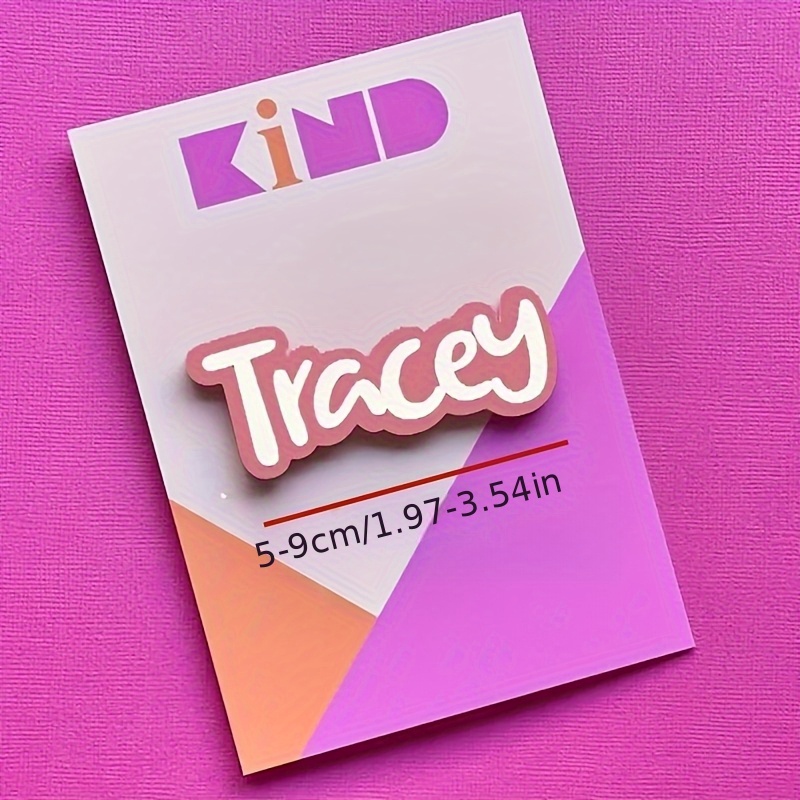 TEMU Custom Acrylic Name Badge - Personalized Gift For Nurses, Teachers, And - Heart-shaped Design, Durable And Stylish Id Tag Suitable For Scrubs,