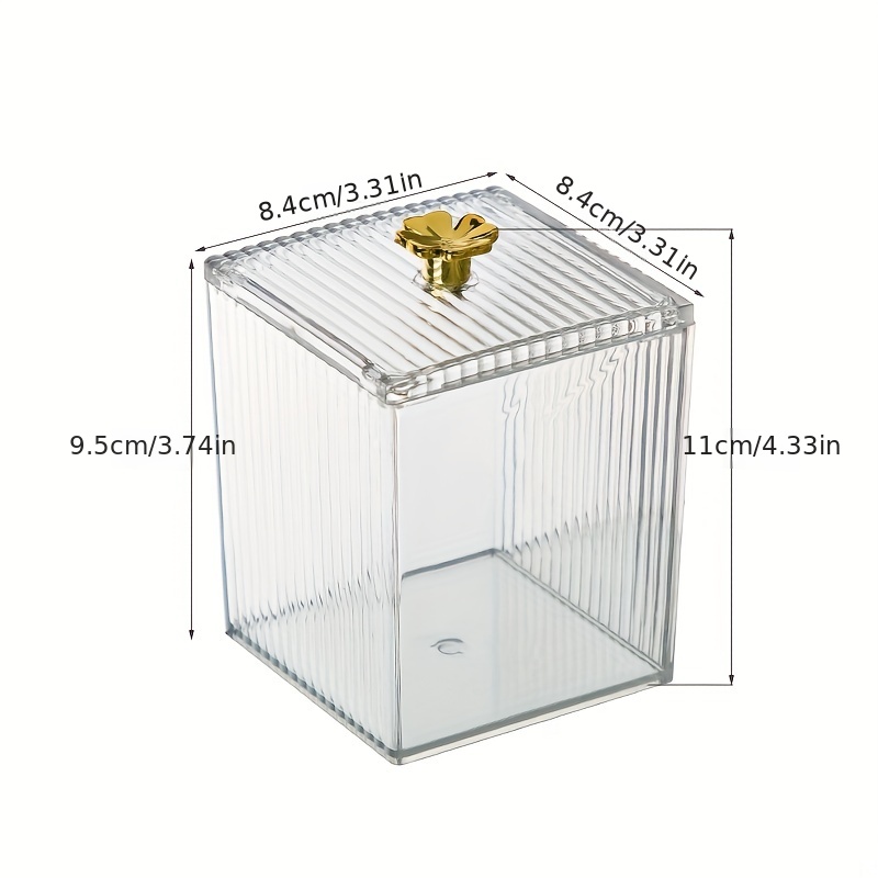 Clear Acrylic Cotton Swab Pads Holder