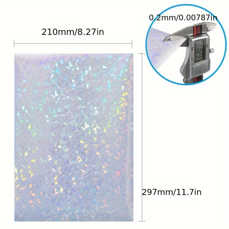 20 Sheets Holographic Sticker Paper for Inkjet & Laser Printer, Printable  Vinyl Sticker Paper, Dries Quickly Sticker Paper Waterproof - 8.5x11 inch