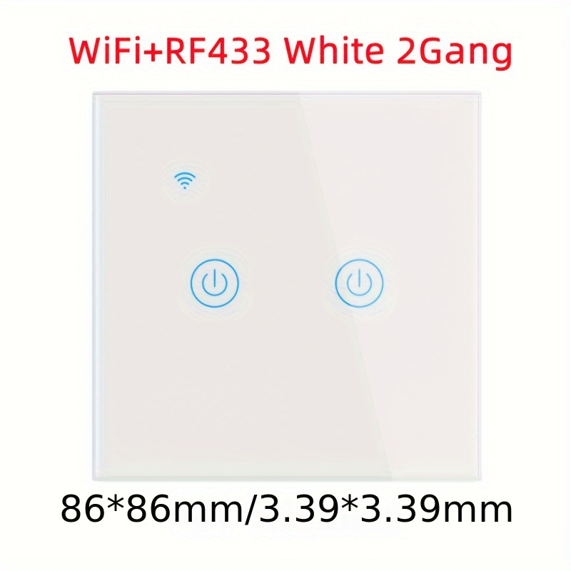 WiFi Smart Light Switch, RF433, sem fio neutro, fogo único, vida