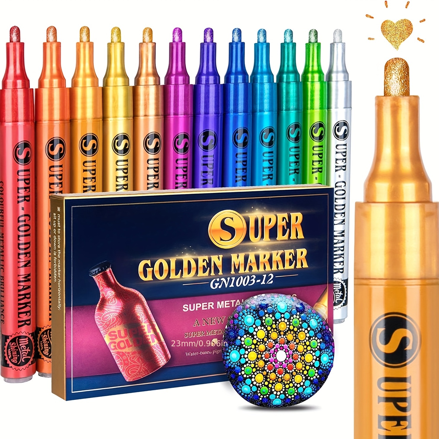 Super Squiggles Shimmer Bolígrafos mágicos plateados metálicos, con brillo  brillante, juego de rotuladores permanentes para hacer tarjetas, álbum de