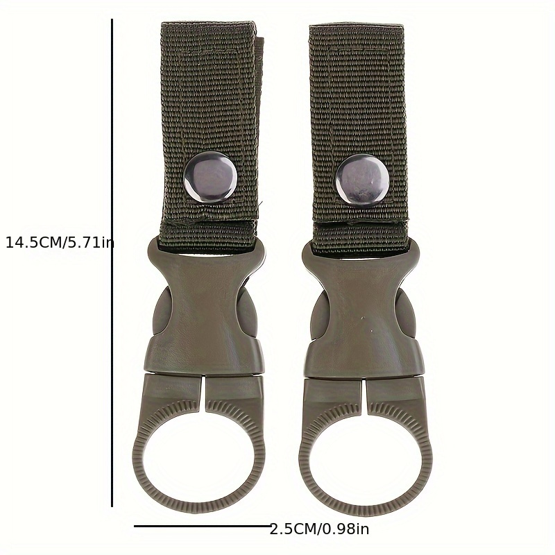 2pcs Backpack Water Bottle Hanging Hooks Fixed Strap