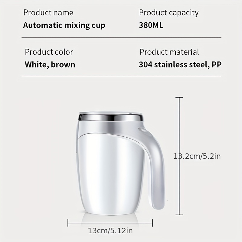 1pc Stainless Steel Self Stirring Mug Automatic Mixing Cup