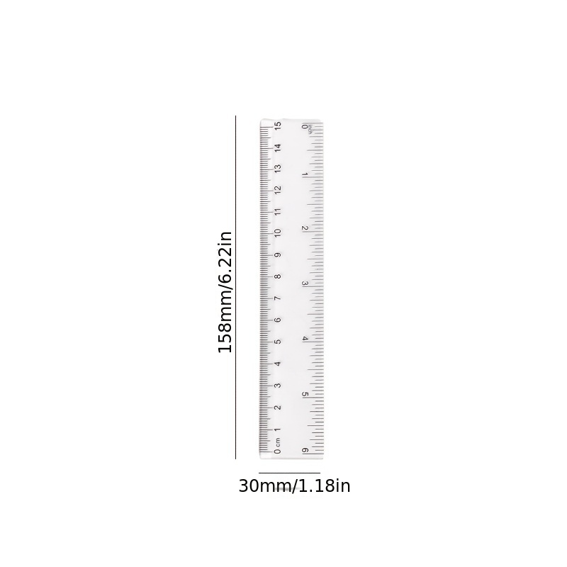 Straight Rulers clear Plastic Ruler Suitable For Student - Temu
