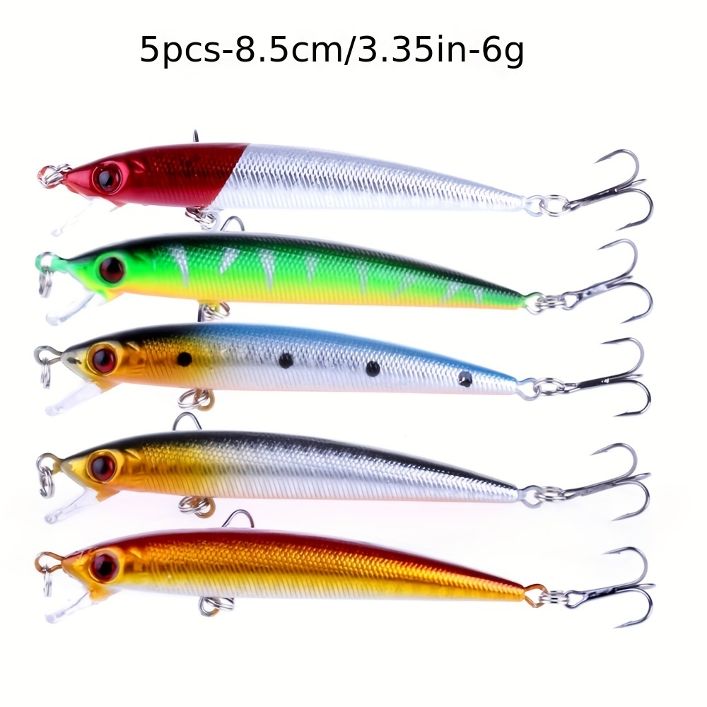 10 Pack Fishing Lures Hard Baits, 3D Eyes Minnow Fishing Lures Crankbait,  Swimbait Fishing Tackle Lure Kit for Freshwater/Saltwater/Topwater, Bass,  Trout, Walleye, Redfish, Sports Equipment, Fishing on Carousell