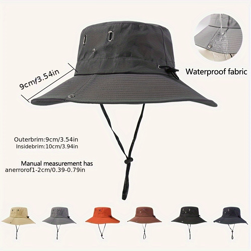 Outdoor Mountaineering Hat Summer Fishing Sun Hat Hiking Breathable Sun Hat  Cycling Fisherman Hat Stow N Go (Grey, One Size)