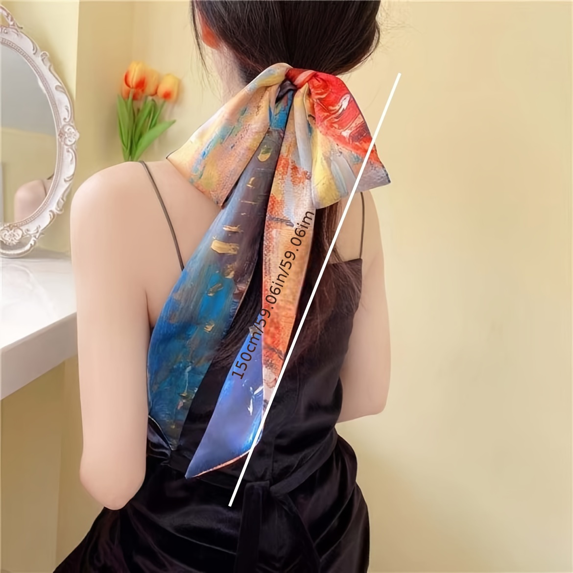 Long Hair Band Ponytail Head Scarf Ponytail Head Band Scarfs How