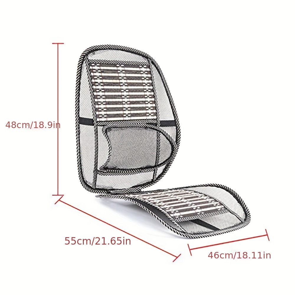 Cool Vent Cushion Mesh Back Lumbar Support New Car Office Chair Truck Seat  Black 